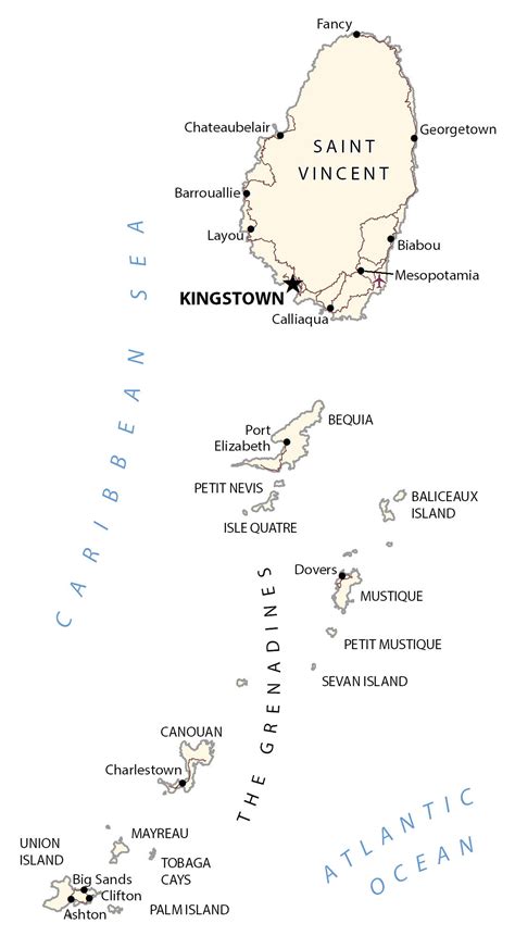 St. Vincent and Grenadines Map - GIS Geography