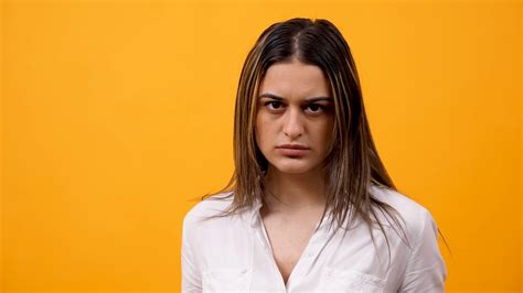 Close Up Portrait Of Angry Unhappy Woman Stock Footage SBV-332047216 - Storyblocks