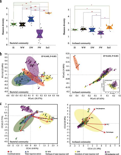 The alpha diversity (a) and beta diversity (b) of the bacterial and ...