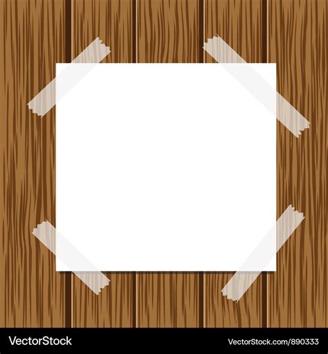 Paper message and wood background Royalty Free Vector Image