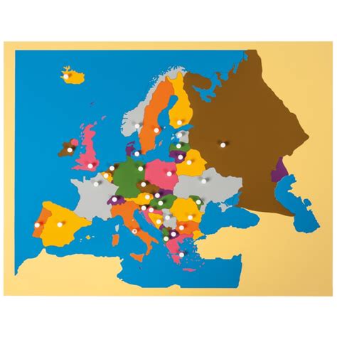 Europe Puzzle Map and Control Map with Labels