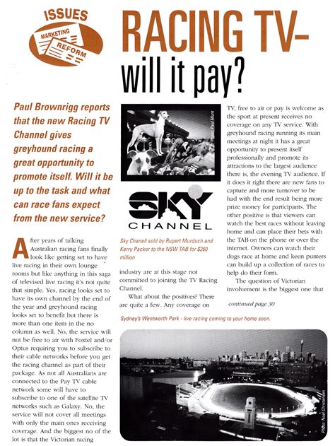 Sky Racing at Home – History of Greyhound Racing in Australia