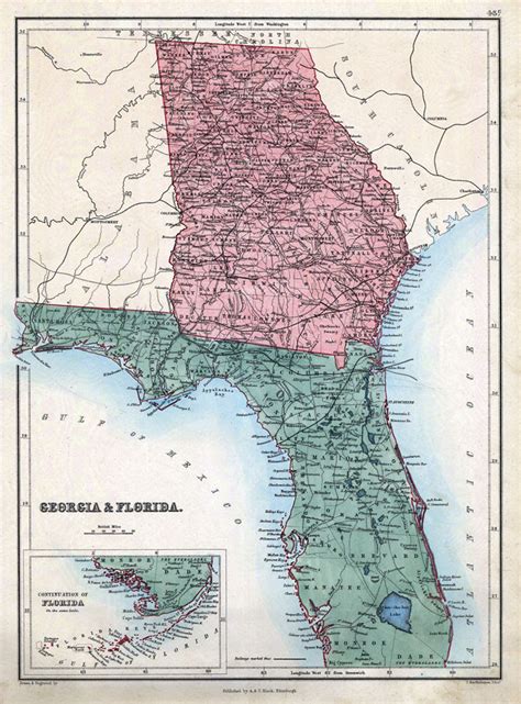 Map Of Georgia Florida Border | Cities And Towns Map