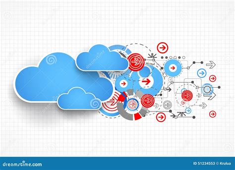 Web Cloud Banner Template. Stock Vector - Image: 51234553