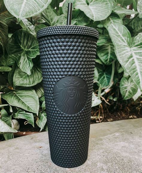 Black Matte Studded Starbucks Tumbler Black Cup Black | Etsy