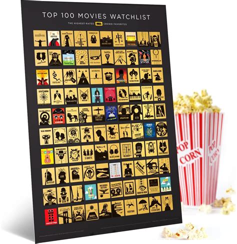 Official IMDb Top 100 Movies Scratch Off Poster | Algeria | Ubuy