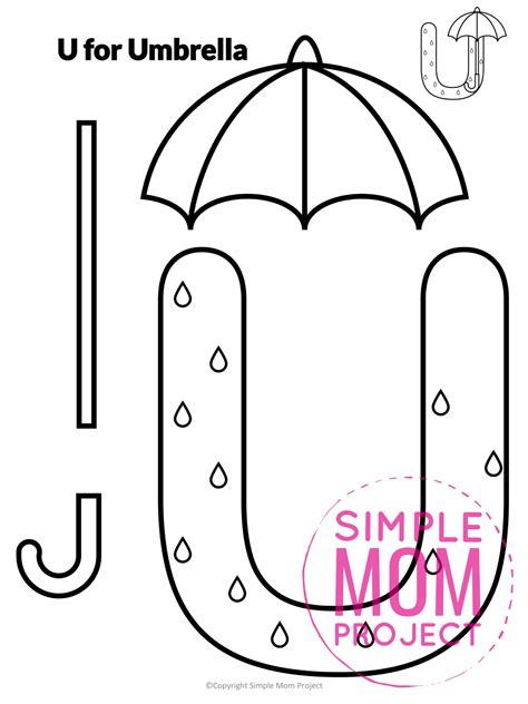 Free Printable Letter U Craft Template - Simple Mom Project