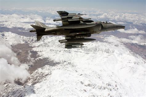 A Harrier GR9 from IV Squadron RAF Cottesmore is pictured during a sortie over Afghanistan. 8 ...