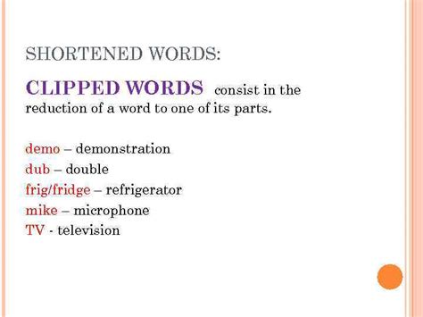 What Are The Examples Of Clipping Words | Sitelip.org