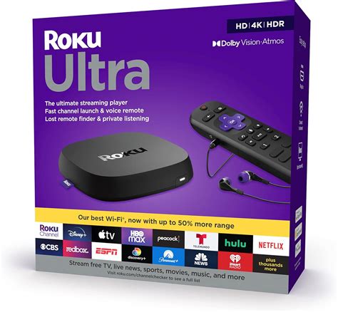 Roku Ultra 2020 | Streaming Media Player HD/4K/HDR/Dolby Vision with Dolby Atmos, Bluetooth ...