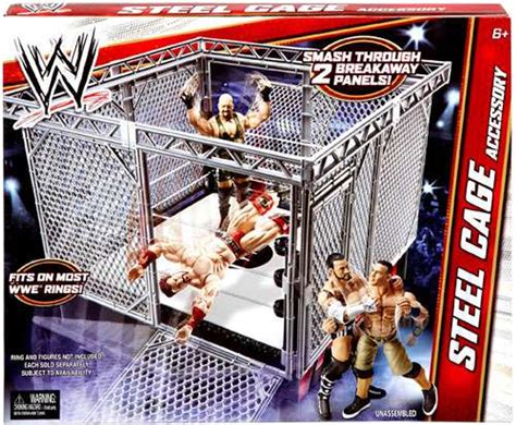 WWE Wrestling Steel Cage Superstar Ring Mattel Toys - ToyWiz