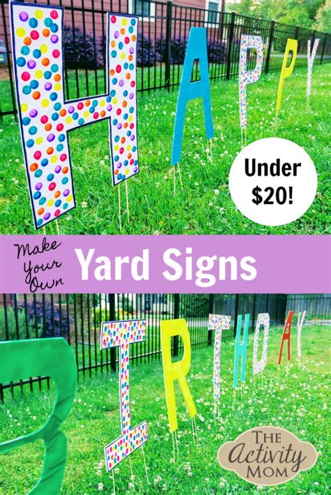 Inexpensive DIY Yard Signs - The Activity Mom