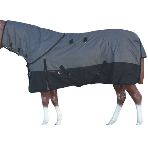 C-D-66 66" Hilason 1200D Waterproof Turnout Horse Blanket Neck Cover Grey Black | eBay