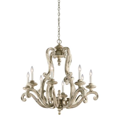Hayman Bay 8 Light Large Chandelier in DAW | Rustic chandelier, Candle style chandelier ...