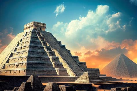 Premium AI Image | Ancient Mayan pyramids