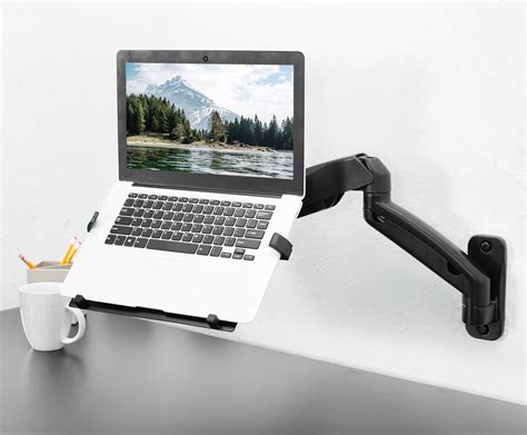 VIVO Universal Adjustable 10" to 15.6" Single Laptop Pneumatic Arm Wall Mount | eBay