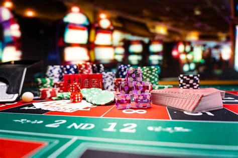 Casino Set with Roulette, Cards, Dice and Chips Stock Image - Image of icon, color: 182021865