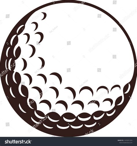 Golf Ball Vector One Color Stock Vector (Royalty Free) 1474291310 ...