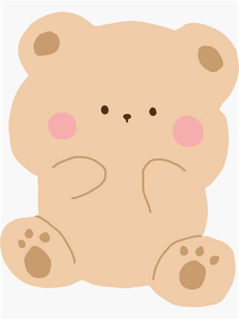 Korean Bear Stickers Png Image Cute Cartoon Korean Bear Sticker Cute | The Best Porn Website