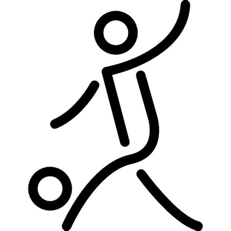 Stick man playing soccer - Free sports icons