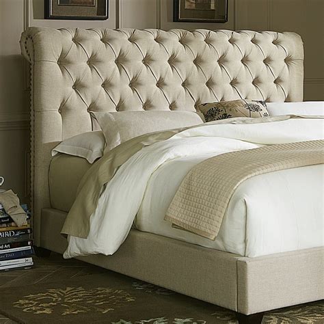 Liberty Furniture Chesterfield Natural King Linen Upholstered Headboard ...