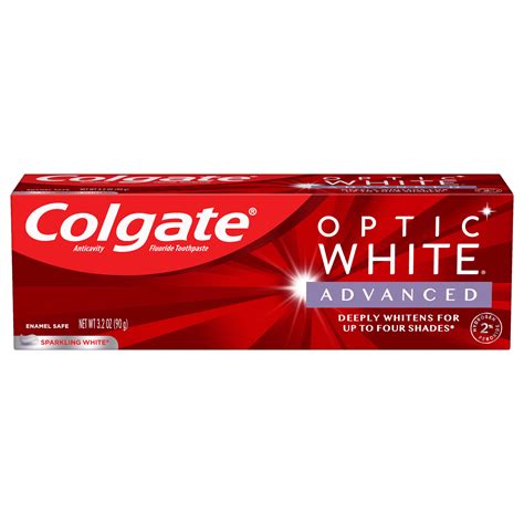 Colgate Optic White Advanced Teeth Whitening Toothpaste, Sparkling White - 3.2 ounce - Walmart ...