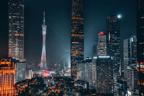 Guangzhou Landmark Guangzhou Tower Light Show Night Scene Photog Picture And HD Photos | Free ...