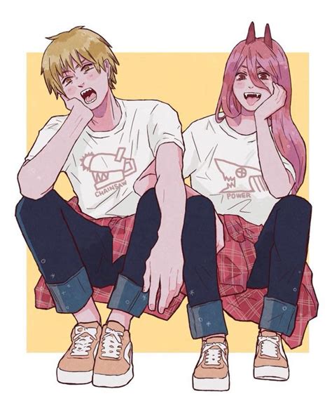 some cute power and denji art for the soul : r/ChainsawMan