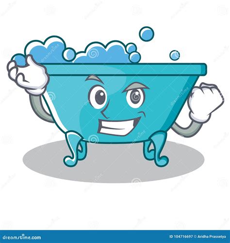 Successful Bathtub Character Cartoon Style Stock Vector - Illustration of home, funny: 104716697