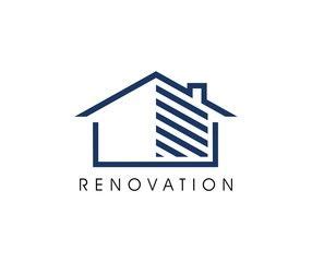 Renovation logo | Real estate logo design, Logo design, House logo design