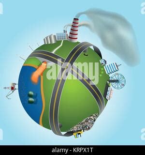 Global environmental problems. Ocean pollution isometric infographic. Vector illustration Stock ...