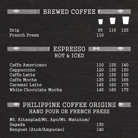 Menu at Bo's Coffee BBQ, Cebu City, M. Cuenco Avenue