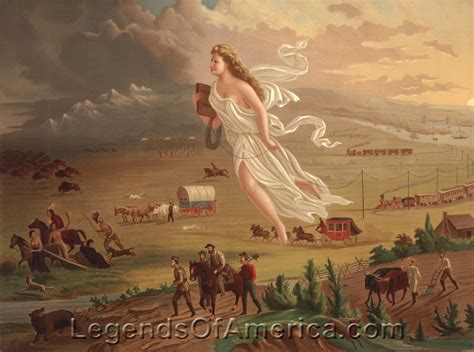 Legends of America Photo Prints | Westward Ho | American Progress, 1872