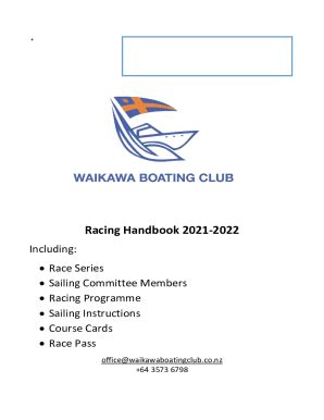 Fillable Online waikawaboatingclub co Racing Rules of Sailing - World ...