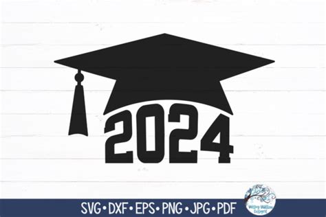 2024 Graduation Cap SVG Afbeelding door WispyWillowDesigns · Creative Fabrica