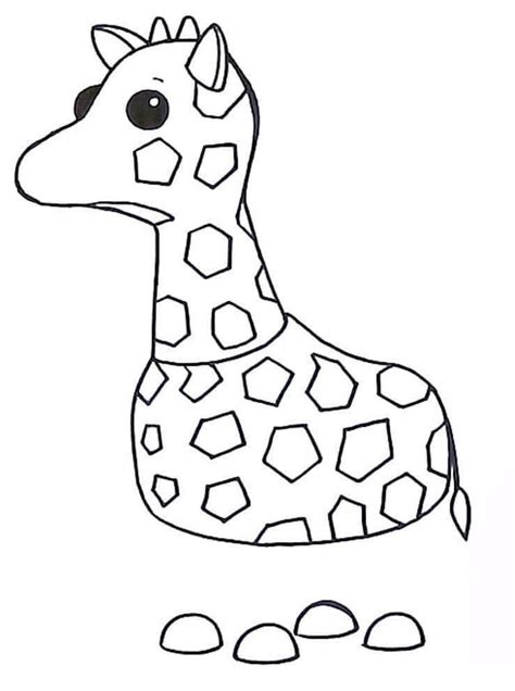 Giraffe Adopt Me Coloring Page - Free Printable Coloring Pages for Kids