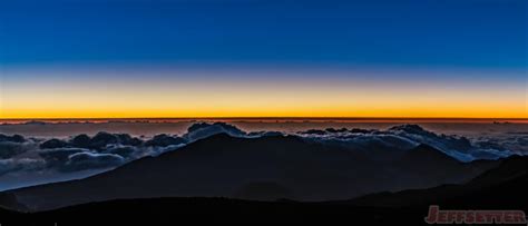 Photographs of Sunrise on Mount Haleakala, Maui Hawaii