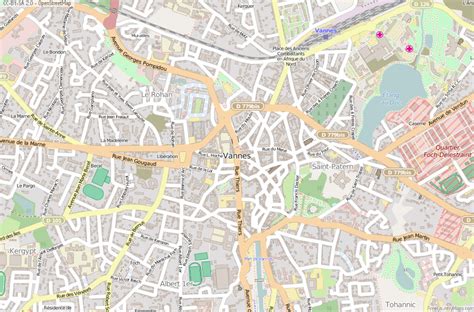 Vannes Map France Latitude & Longitude: Free Maps