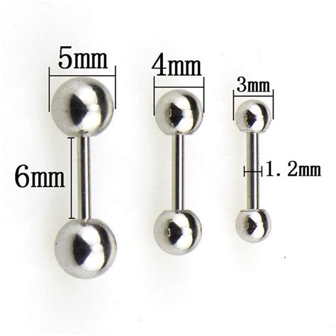 Stainless Steel Barbell Ear Cartilage Tragus Helix Stud Bar Earrings PiercinF2 | eBay
