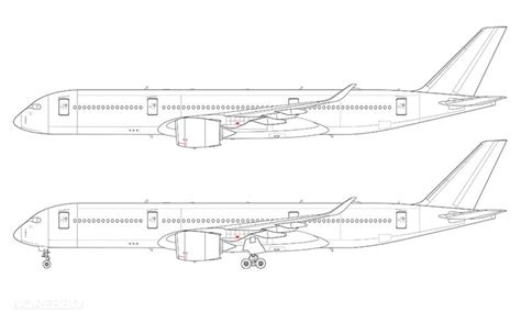 a350 side view - Google Search | Boeing, Boeing 777, Airplane drawing