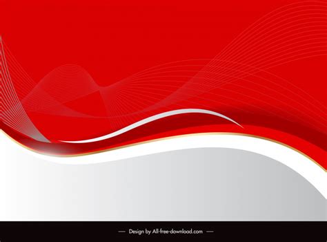 Background red template elegant dynamic curved lines Vectors images ...