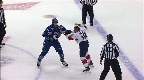 Erik Gudbranson Fights Micheal Haley 01/13/2019 [HD] - YouTube