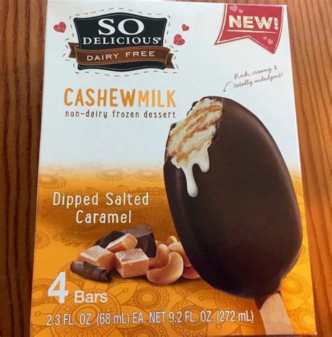 So Delicious Dipped Salted Caramel Ice Cream Bars - Vegan Cheese Tasting