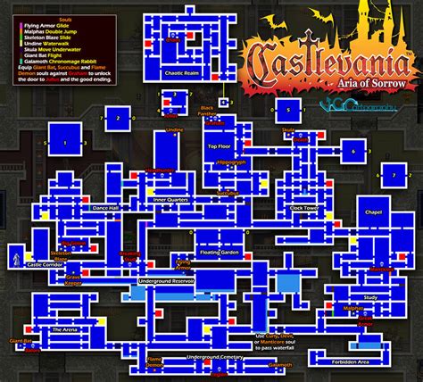 Castlevania Aria of Sorrow Map by VGCartography on DeviantArt