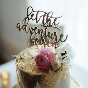 Let the Adventure Begin Cake Topper 6.5 Inches Wedding - Etsy