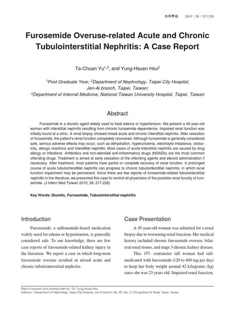 Case Report of Acute and Chronic Interstitial Nephritis | PDF | Kidney Disease | Gout