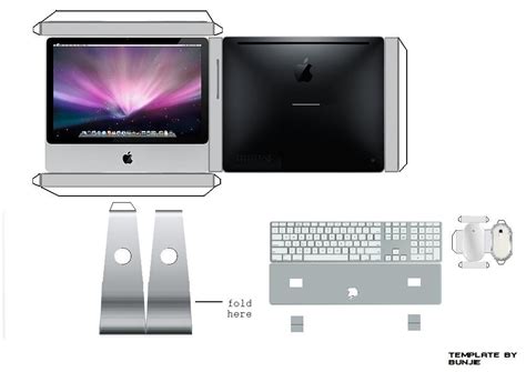 All sizes | imac aluminium papercraft template | Flickr - Photo Sharing! | Diy barbie furniture ...