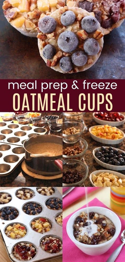 Frozen Oatmeal Cups - Meal Prep Breakfast - Cupcakes & Kale Chips