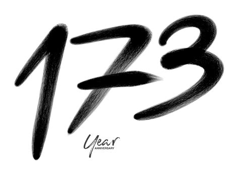 173 Years Anniversary Celebration Vector Template, 173 number logo design, 173th birthday, Black ...