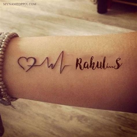 Write Name On Love Heartbeat Tattoo Image Tatto Love, Love Tattoos, New Tattoos, Tatoos ...